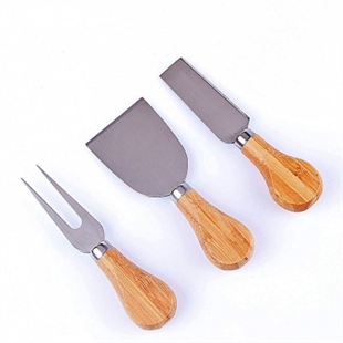 Bambu Saplı Metal Peynir Bıçak Set