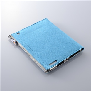 Japon Elecom Kaşe iPad Kılıfı Mavi